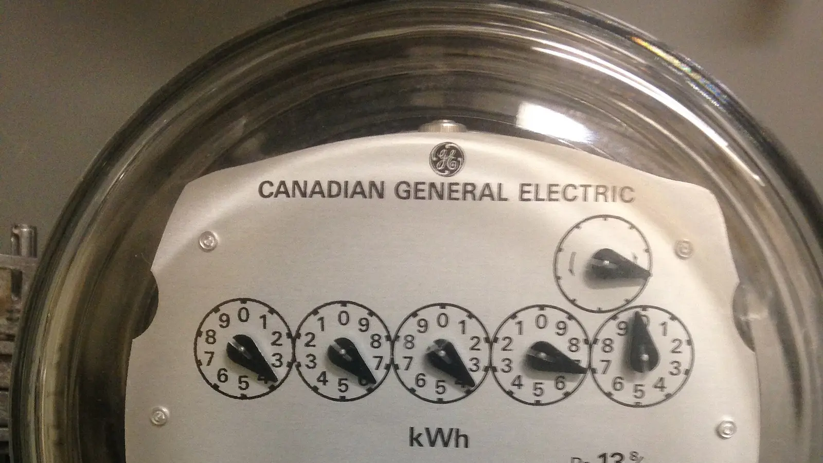 Electric meter in a residential apartment building