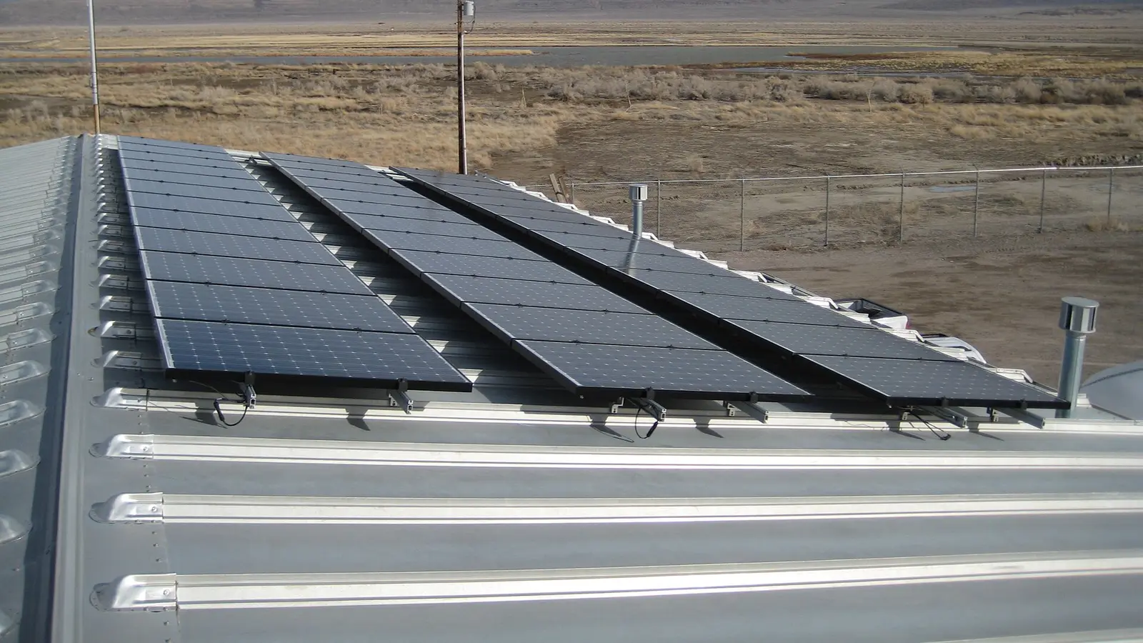 Rooftop photovoltaic panels installed by the U.S. Fish and Wildlife Service in Nevada
